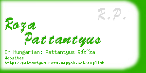 roza pattantyus business card